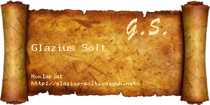 Glazius Solt névjegykártya