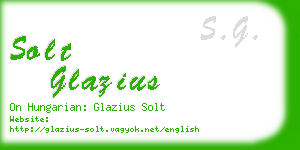 solt glazius business card